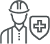 Icono de salud y seguridad